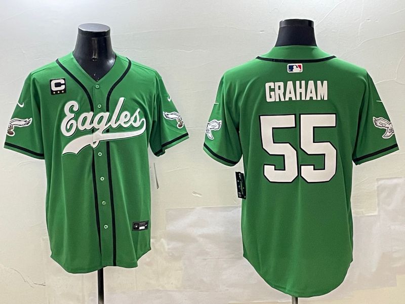 Men Philadelphia Eagles 55 Graham Green three generations Jointly Name 2025 Nike Limited NFL Jersey style 13